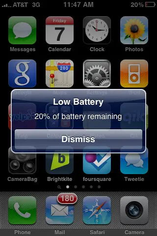 An iPhone displaying the Battery settings screen with usage charts