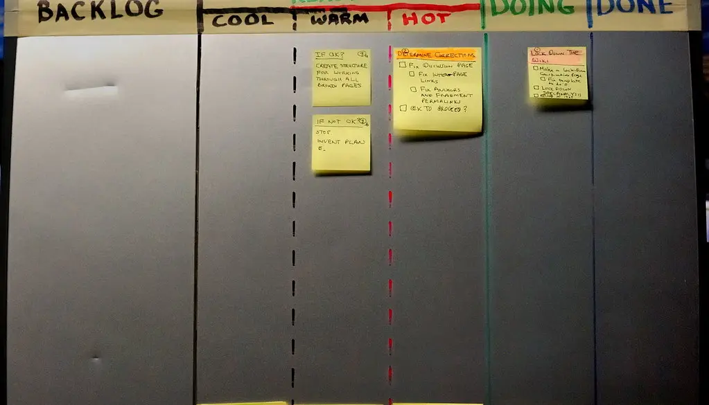 A Notion project board with tasks organized into columns, representing agent-driven planning